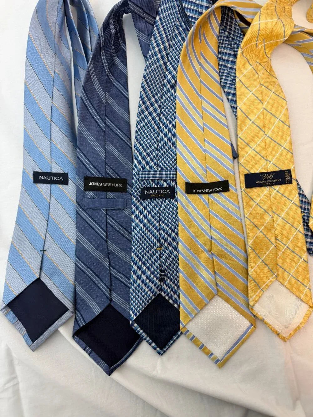 Set of 5 Men's Ties-Nautica, Jones New York, Brooks Brothers